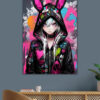Kawaii Cat Girl Graffiti Poster