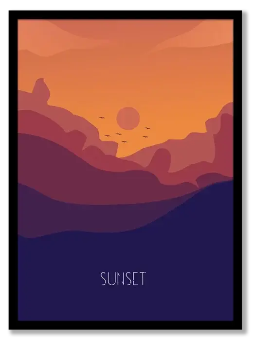 Sunset fantasy Poster