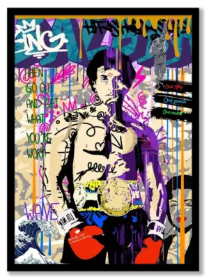 Rocky Balboa Graffiti Poster