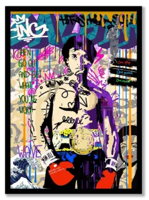Rocky Balboa Graffiti Poster