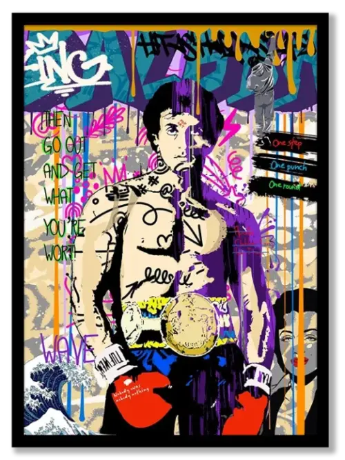 Rocky Balboa Graffiti Poster