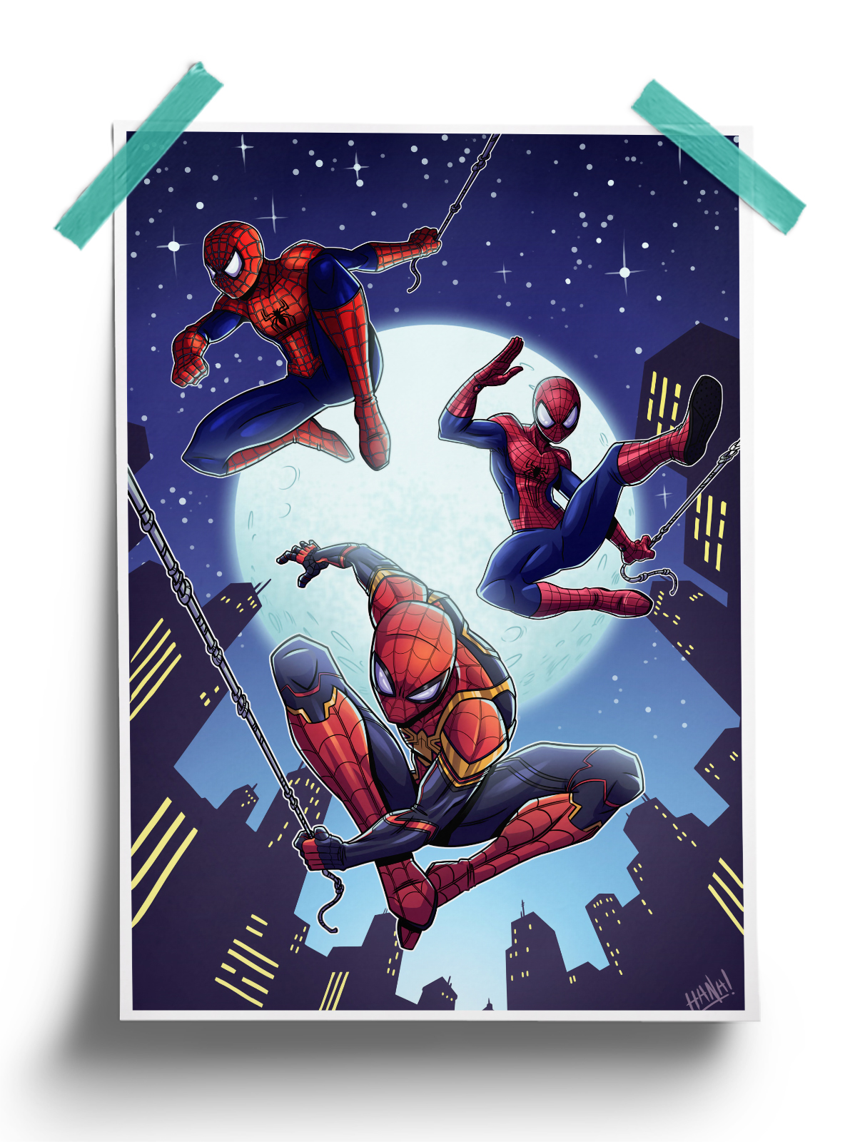 Night Hop - Spider Man Poster