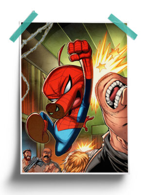 Marvel Comics Fight Spider Ham Poster
