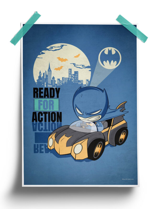 DC Comics Bat Mobile Chibi Poster
