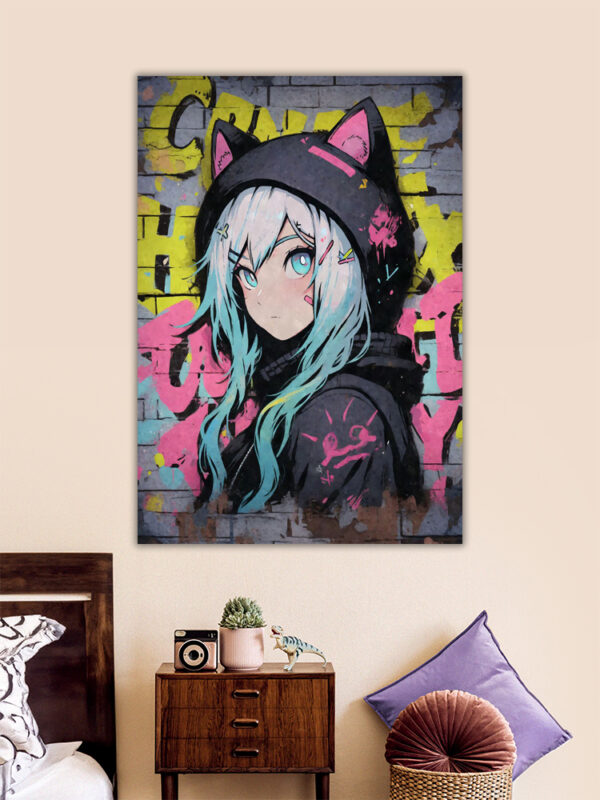 Bunny Girl Graffiti Art Poster