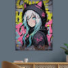 Bunny Girl Graffiti Art Poster