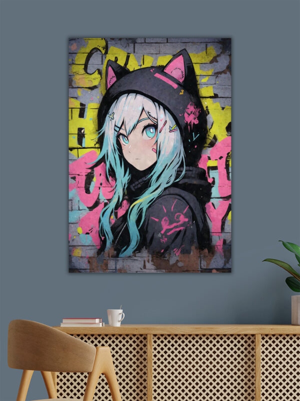 Bunny Girl Graffiti Art Poster