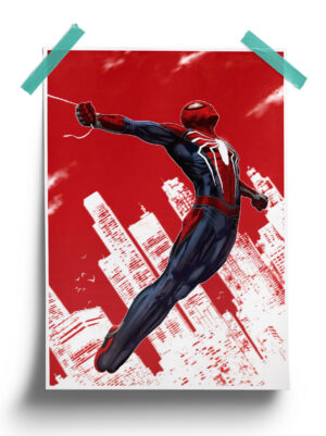 Marvel Comics Flying Spider Man Poster