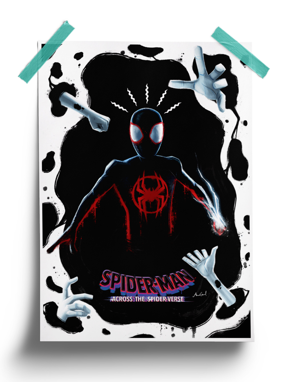 Spider man Across the Spider verse minimalist Poster
