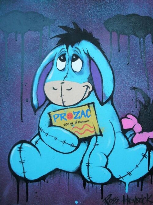 100mg of Happiness Winnie the pooh Poster