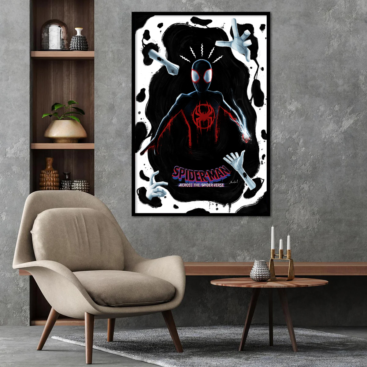Spider man Across the Spider verse minimalist Poster