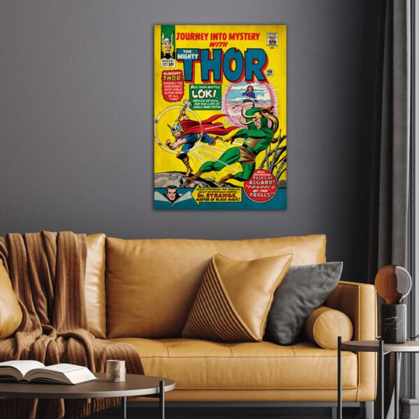 Marvel : Vintage Loki vs Thor Poster