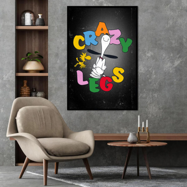 Crazy Legs Peanuts Poster