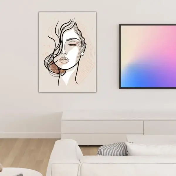 Beautiful Line Face Poster