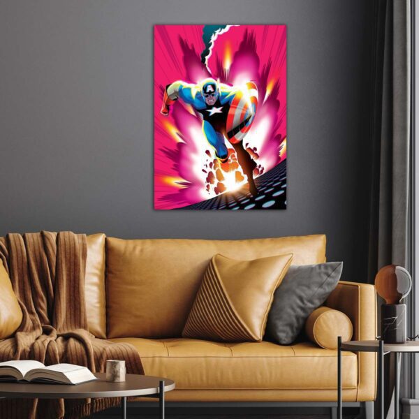 Marvel Comics Captain America Neon Poster