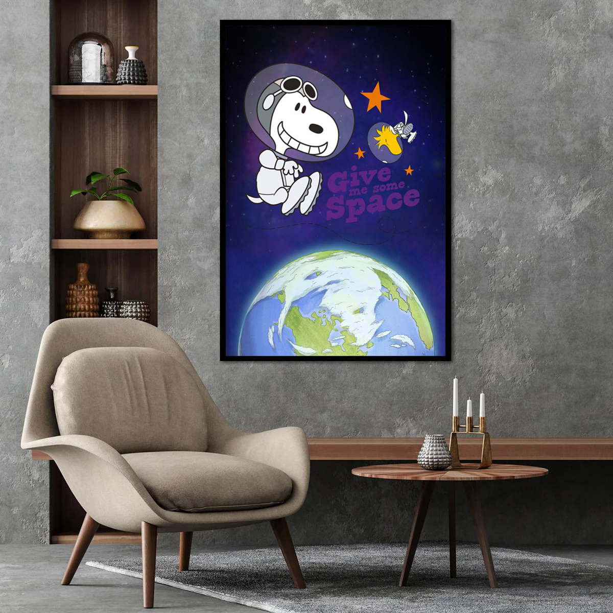Give me some space Peanuts Poster
