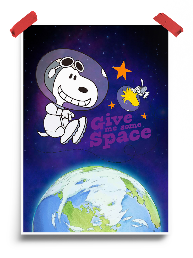 Give me some space Peanuts Poster