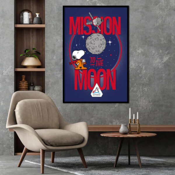 Mission to the Dark Moon Peanuts Poster