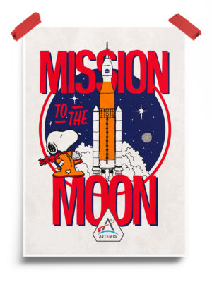 Mission to the Moon Peanuts Poster