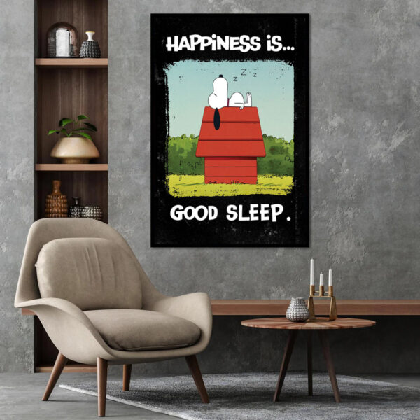 Happiness in a good sleep Peanuts Poster