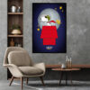 Snoopy and Woodstock Space Peanuts Poster