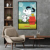 Snoopy Jump Peanuts Poster