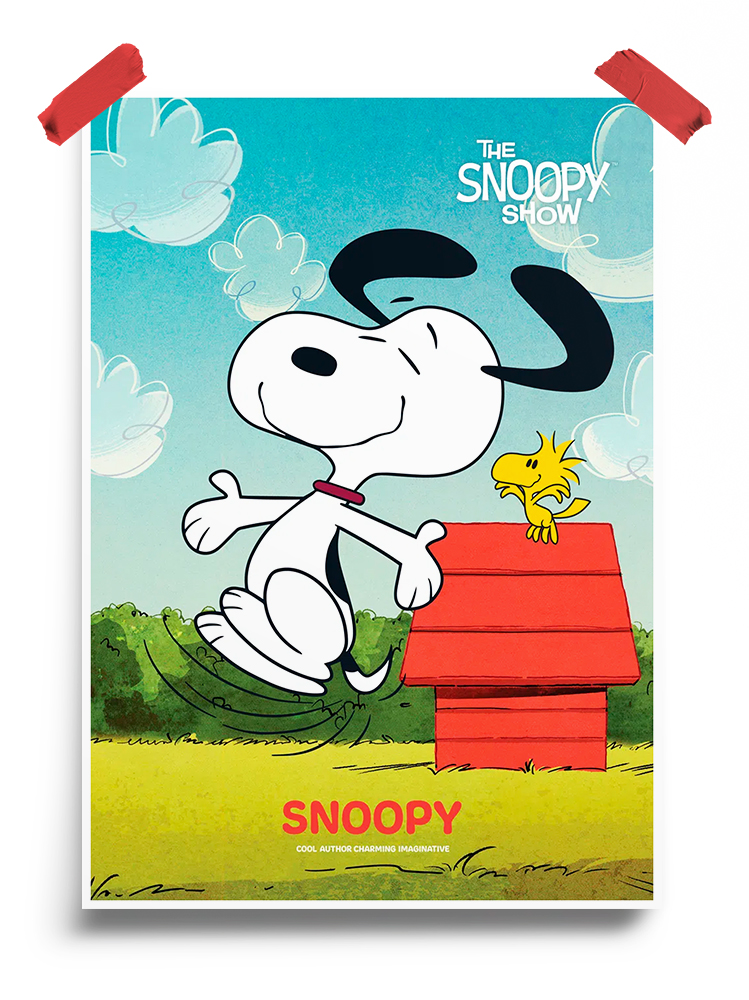 Snoopy Jump Peanuts Poster