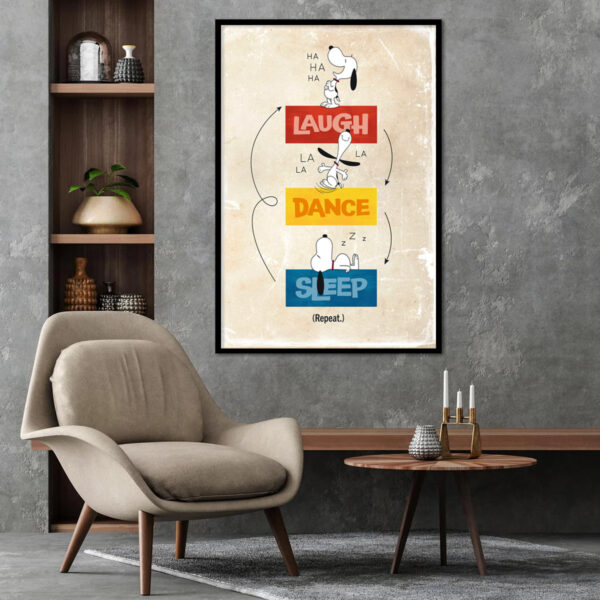 Laugh Dance Sleep Peanuts Poster