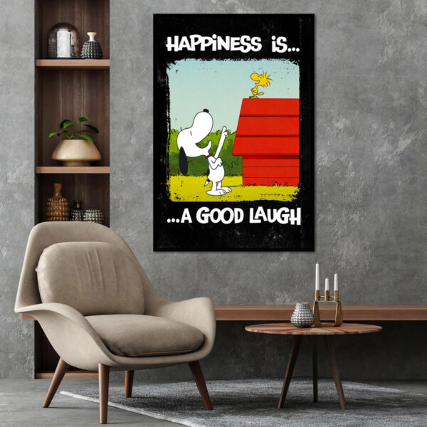 Happiness in a good Laugh Peanuts Poster