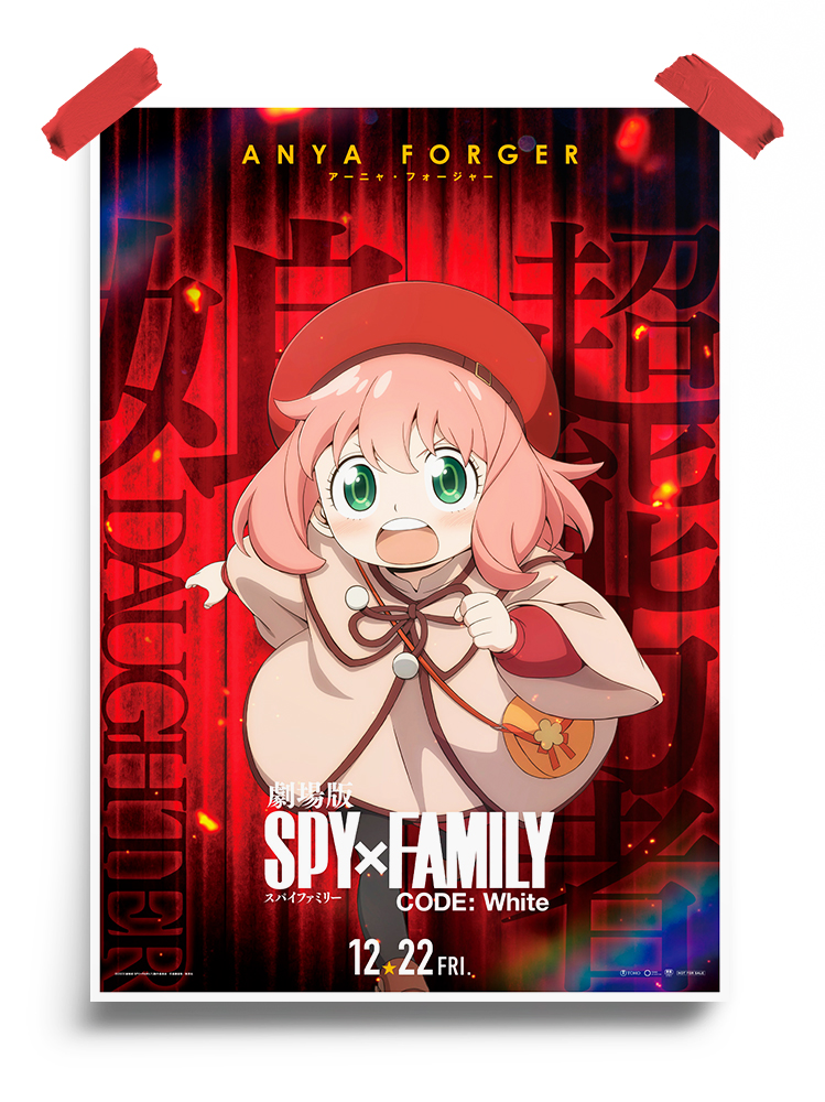 Red Anya Forger Spy x Family Code White Official Poster