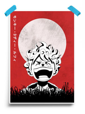 One Piece Gear 5 Luffy anime Poster