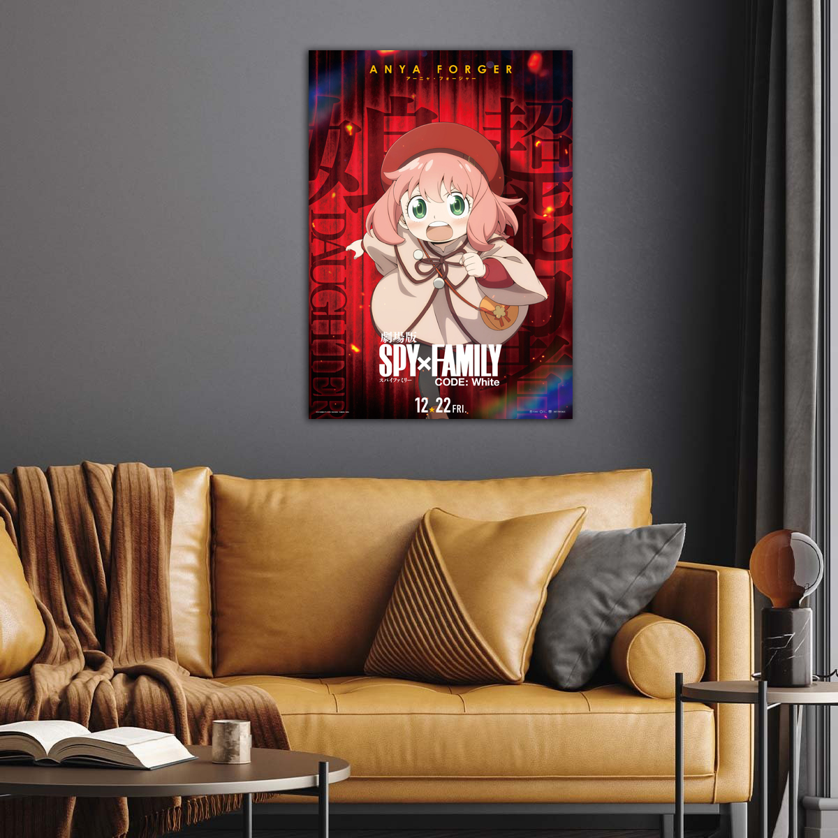 Red Anya Forger Spy x Family Code White Official Poster