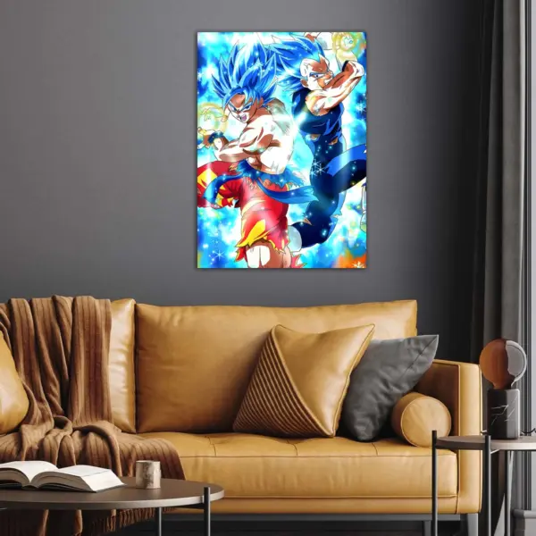Dragon Ball | Blue Goku and Vegeta anime Poster