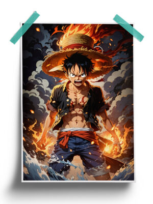 Red Roc Straw Hat - One Piece Poster