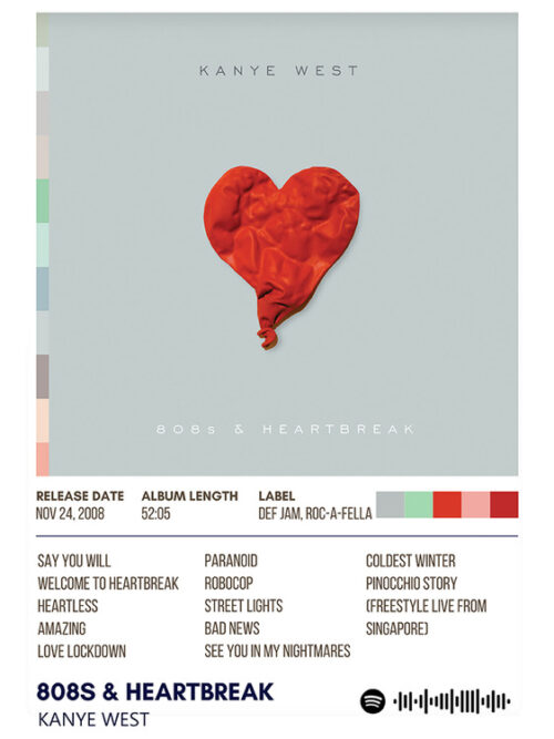808s & Heartbreak By Kanye West Poster