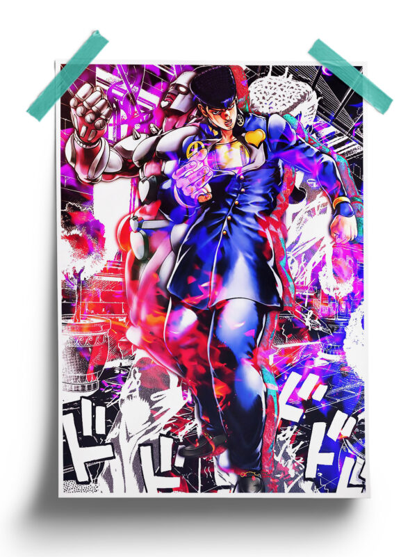 Josefumi Kujo Retro movie anime Poster | JoJo's Bizarre Adventure Posters