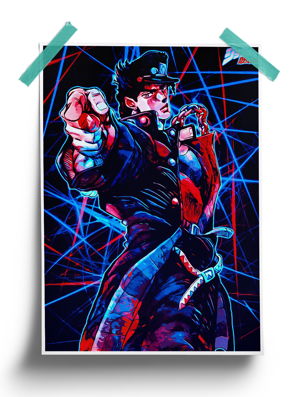 JoJo's Bizarre Adventure | Retro Jotaro Kujo vintage anime Poster