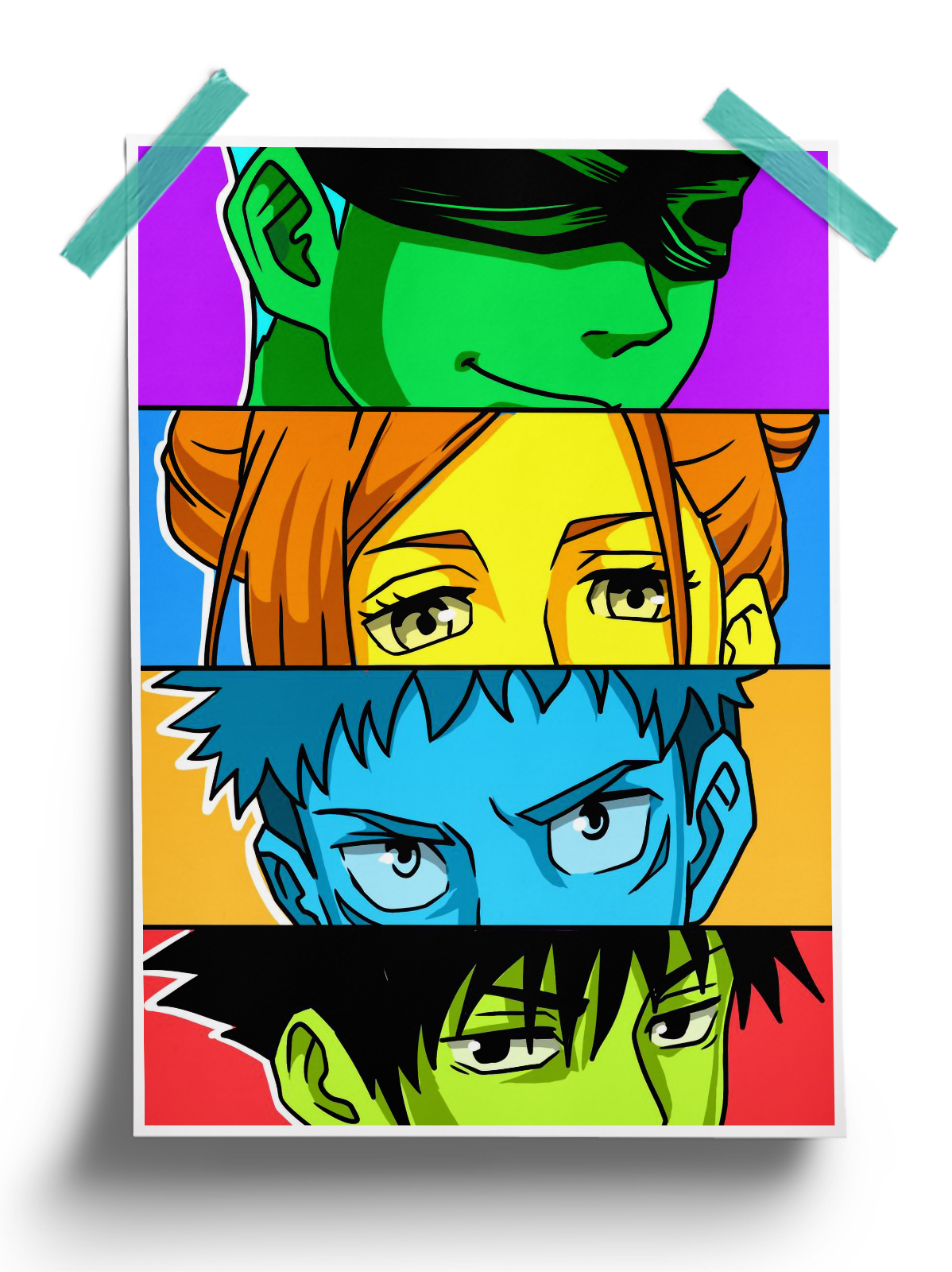 Jujutsu Kaisen pop art style anime Poster