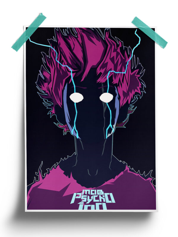 Mob Psycho 100 minimalist anime Poster
