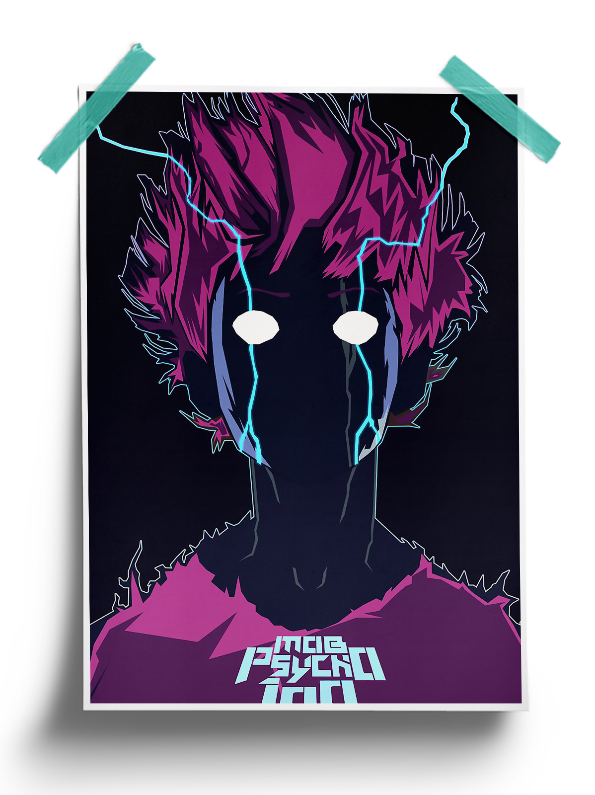 Mob Psycho 100 minimalist anime Poster