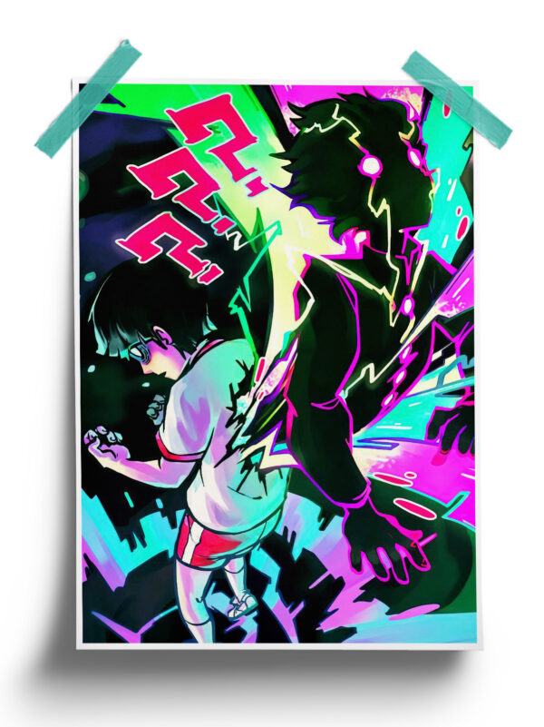 Mob Psycho 100 | Mob Leveling Up anime Poster