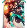 My Hero Academia | Izuku Midoriya vs Katsuki Bakugo anime Poster