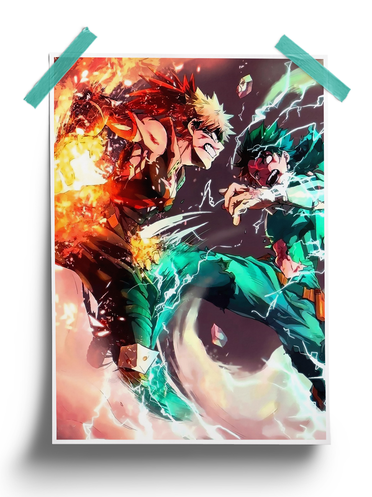 My Hero Academia | Izuku Midoriya vs Katsuki Bakugo anime Poster