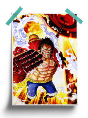 One Piece | Pirate Luffy Gear 4 anime Poster