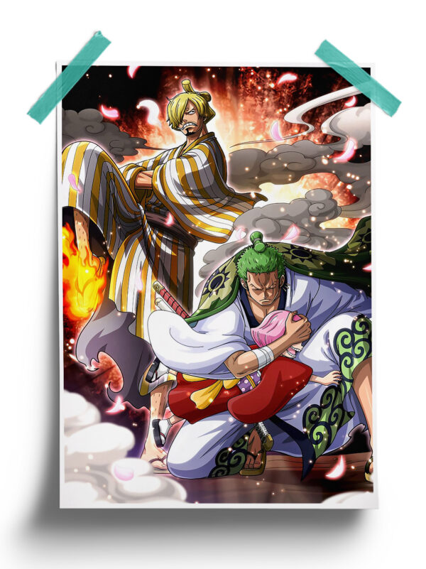 One Piece | Duo Sanji and Zoro anime Poster