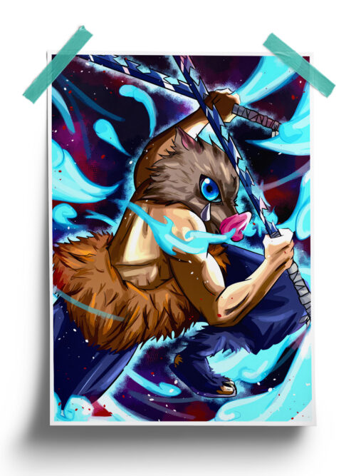 Beast Breathing Inosuke Hashibira Kimetsu no Yaiba Poster