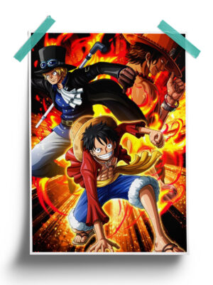 One Piece | Luffy and Sabo anime Poster