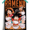 Ramen Shonen Contest | Luffy Naruto and Goku anime Poster