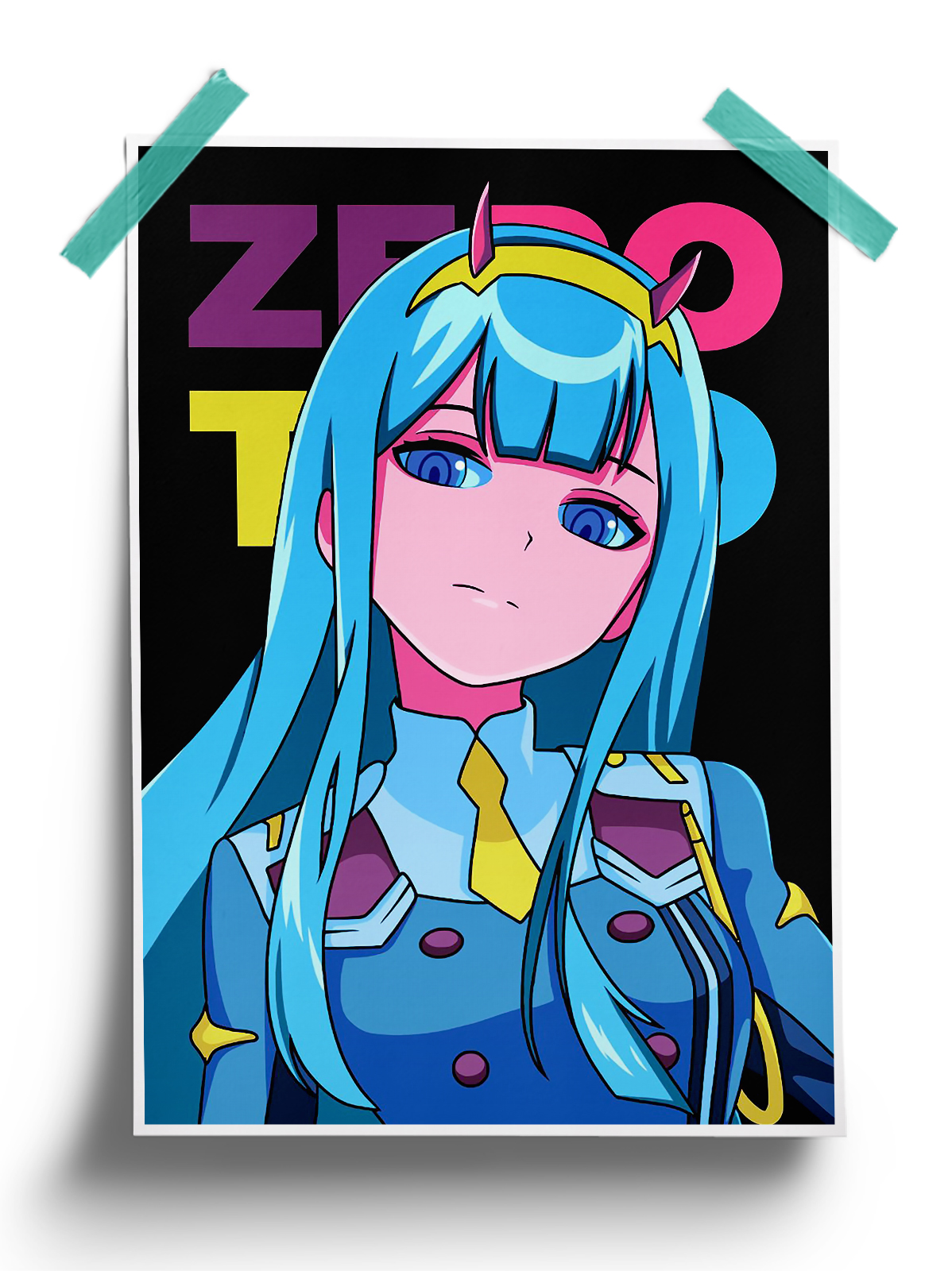 Darling in the Franxx | Zero Two Pop art anime Poster