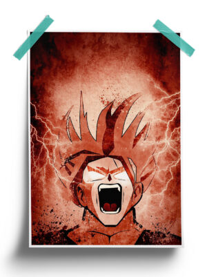 Dragon Ball | Red Goku anime Poster